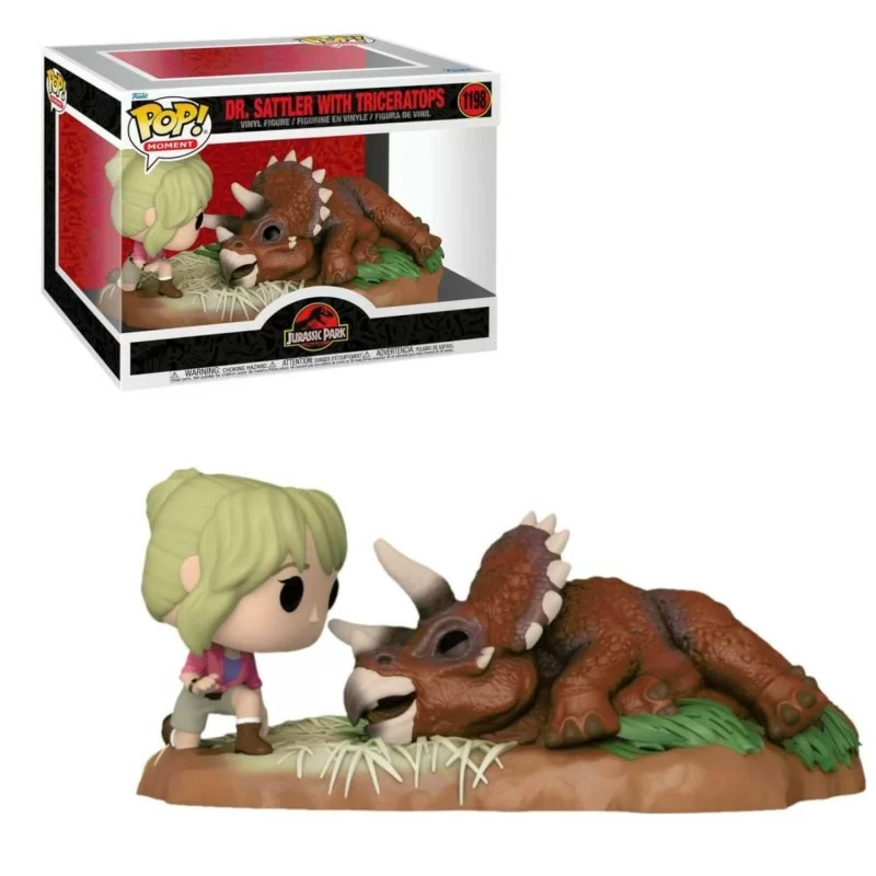 Dr. Sattler With Triceratops - 1198 - Jurassic Park - Funko POP Movie Moments