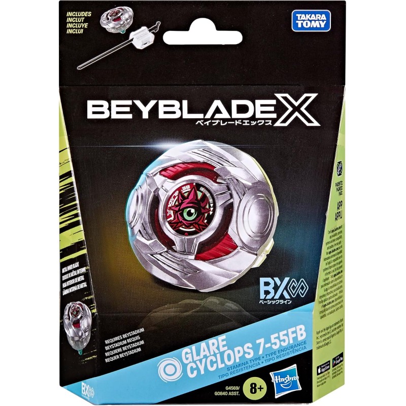Beyblade X Glare Cyclops 7-55FB Hasbro – Trottola da Combattimento con Lanciatore